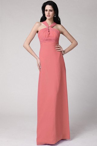 Robe demoiselle d'honneur plissé longue naturel en forme au drapée - photo 28