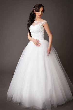 Robe de mariée sage plissage naturel avec manche épeules enveloppants en tulle - photo 1