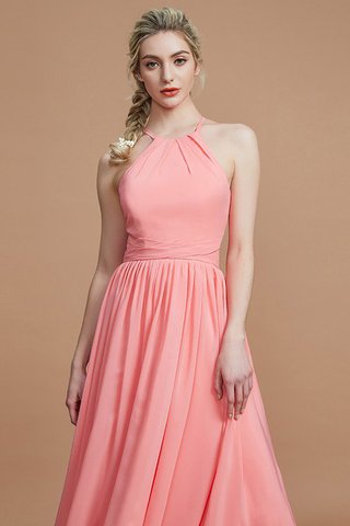 Robe demoiselle d'honneur naturel de princesse avec chiffon asymétrique dénudé - photo 2