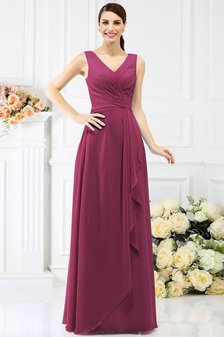 Robe demoiselle d'honneur longue avec perle avec chiffon jusqu'au sol maillot - photo 5