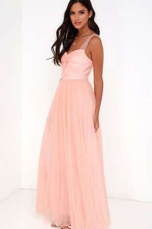 Robe demoiselle d'honneur longue avec sans manches a-ligne fermeutre eclair - photo 2