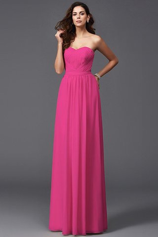 Robe demoiselle d'honneur longue plissage manche nulle en chiffon avec fronce - photo 11