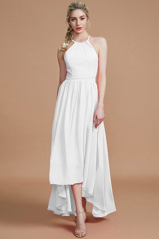 Robe demoiselle d'honneur naturel de princesse avec chiffon asymétrique dénudé - photo 34