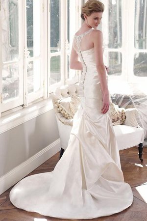 Robe de mariée naturel encolure ronde avec perle ligne a ample - photo 2