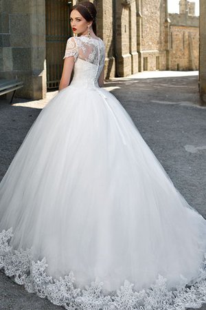 Robe de mariée longue intemporel avec bouton en tulle de mode de bal - photo 2