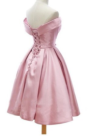Robe fête de la rentrée ceinture ruché cordon avec manche courte de lotus - photo 2