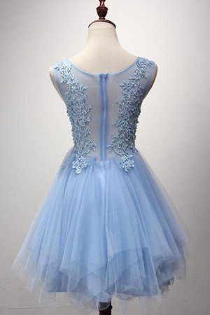 Robe fête de la rentrée courte en tulle fermeutre eclair de bustier en dentelle - photo 2