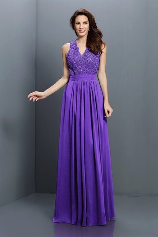 Robe demoiselle d'honneur longue fermeutre eclair de princesse avec chiffon jusqu'au sol - photo 23