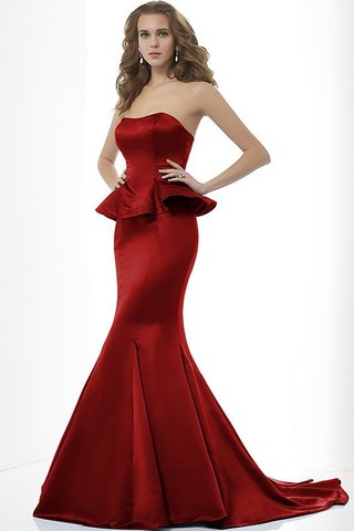 Robe demoiselle d'honneur longue naturel avec zip de col en cœur de sirène - photo 21