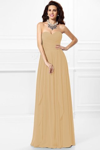 Robe demoiselle d'honneur plissage longue en chiffon a-ligne de princesse - photo 9