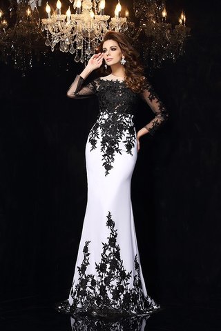 Robe de bal longue col u profond fermeutre eclair avec décoration dentelle avec chiffon - photo 3