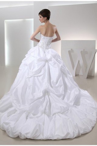 Robe de mariée longue cordon avec perle de traîne longue avec sans manches - photo 2