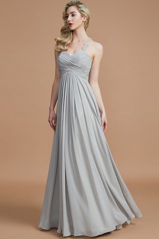 Robe demoiselle d'honneur naturel ruché avec chiffon fermeutre eclair avec sans manches - photo 2