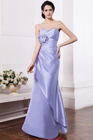 Robe demoiselle d'honneur naturel plissage avec fleurs col en forme de cœur au drapée - photo 16