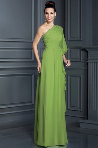 Robe demoiselle d'honneur longue avec chiffon jusqu'au sol d'épaule asymétrique maillot - photo 13