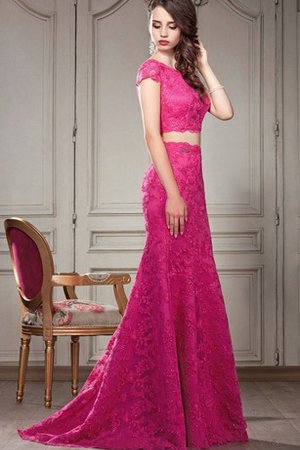 Robe de bal de lotus en chiffon avec manche courte trou de serrure longueur au ras du sol - photo 1