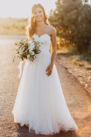 Robe de mariée mode textile en tulle manche nulle de princesse naturel - photo 1