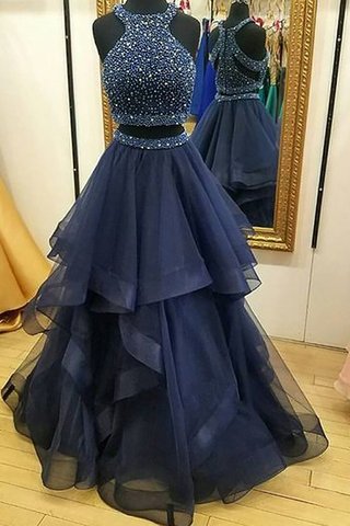 Robe de bal en organza de princesse de dos nu 2 pice avec perle - photo 1