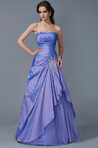 Robe de quinceanera longue avec perle textile taffetas de bustier fermeutre eclair - photo 1