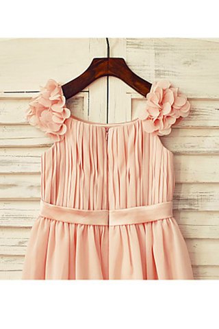 Robe de cortège enfant naturel avec gradins manche nulle avec chiffon avec zip - photo 4