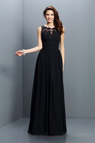 Robe demoiselle d'honneur plissage longue avec zip avec chiffon jusqu'au sol - photo 1