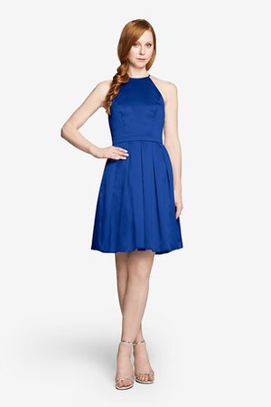 Robe demoiselle d'honneur bref en chiffon ligne a avec sans manches - photo 2