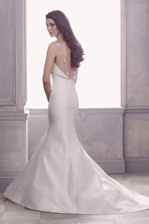 Robe de mariée romantique manche nulle ceinture avec perle avec perle de sirène - photo 2