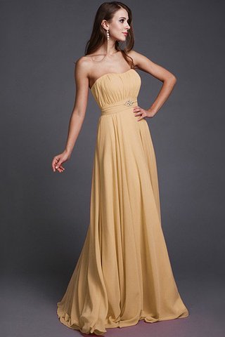 Robe demoiselle d'honneur longue naturel de bustier de princesse avec sans manches - photo 11