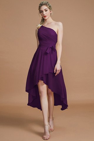 Robe demoiselle d'honneur naturel avec chiffon silhouette asymétrique avec zip ligne a - photo 17