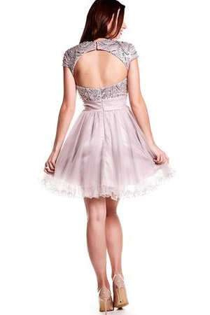 Robe de graduation bref de lotus en tulle encolure ronde ligne a - photo 2