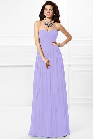 Robe demoiselle d'honneur plissage longue en chiffon a-ligne de princesse - photo 18