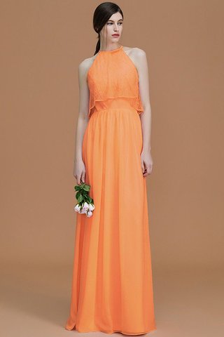 Robe demoiselle d'honneur en chiffon de dos nu de lotus avec zip jusqu'au sol - photo 26