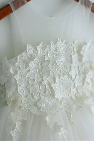 Robe de cortège enfant manche nulle ligne a bretelles spaghetti en tulle de princesse - photo 3