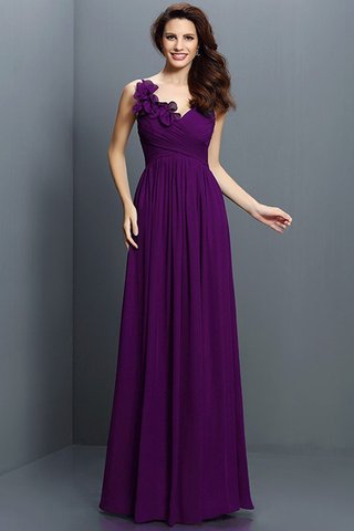 Robe demoiselle d'honneur longue v encolure avec fronce avec chiffon ligne a - photo 13