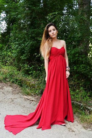 Robe de bal naturel avec chiffon fermeutre eclair ruché manche nulle - photo 1