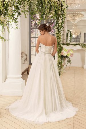 Robe de mariée intemporel plissé elégant avec lacets de col en cœur - photo 2