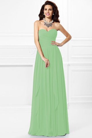 Robe demoiselle d'honneur plissage longue en chiffon a-ligne de princesse - photo 24