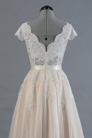 Robe de mariée appliques adorable de princesse avec décoration dentelle naturel - photo 4