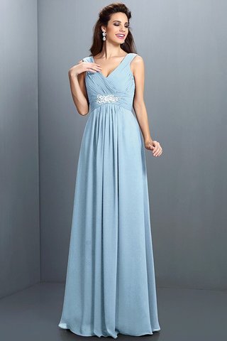 Robe demoiselle d'honneur naturel longue plissage fermeutre eclair avec fronce - photo 18