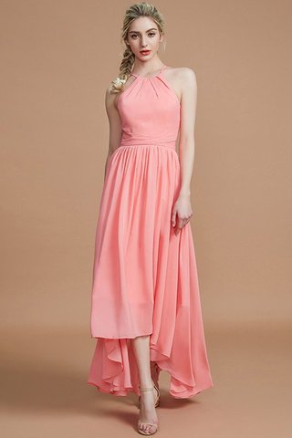 Robe demoiselle d'honneur naturel de princesse avec chiffon asymétrique dénudé - photo 33