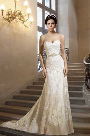 Robe de mariée sexy distinguee avec sans manches de traîne moyenne collant - photo 1