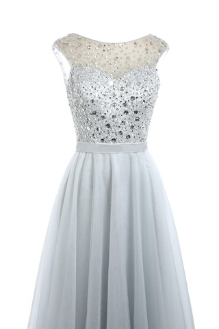 Robe de soirée simple de crystal floral pin a plage lache col en forme de cœur - photo 2