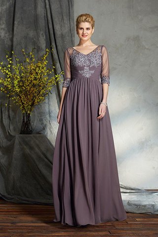 Robe mère de mariée longue fermeutre eclair manche nulle ligne a de princesse - photo 5