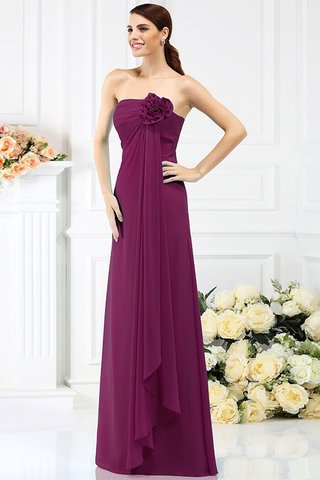 Robe demoiselle d'honneur longue avec zip de bustier a-ligne avec chiffon - photo 5