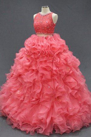 Robe de quinceanera avec perle cordon en satin de lotus en dentelle - photo 1