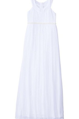 Robe de cortège enfant plissé en taffetas avec perle avec zip longueur au ras du sol - photo 1