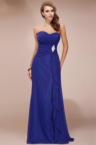 Robe demoiselle d'honneur avec zip avec perle col en forme de cœur avec chiffon en forme - photo 25