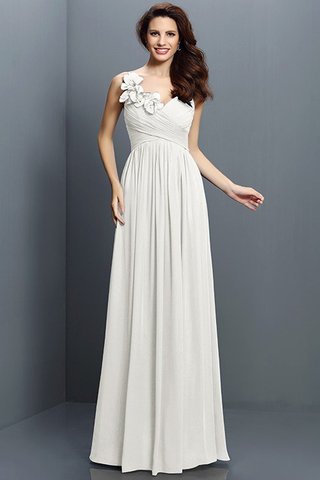 Robe demoiselle d'honneur longue v encolure avec fronce avec chiffon ligne a - photo 16