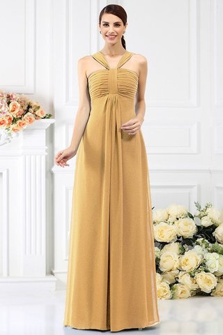 Robe demoiselle d'honneur plissé avec chiffon avec fronce fermeutre eclair ligne a - photo 12