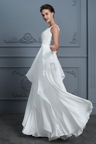 Robe de mariée longueru au niveau de sol fascinant en chiffon col u profond naturel - photo 6